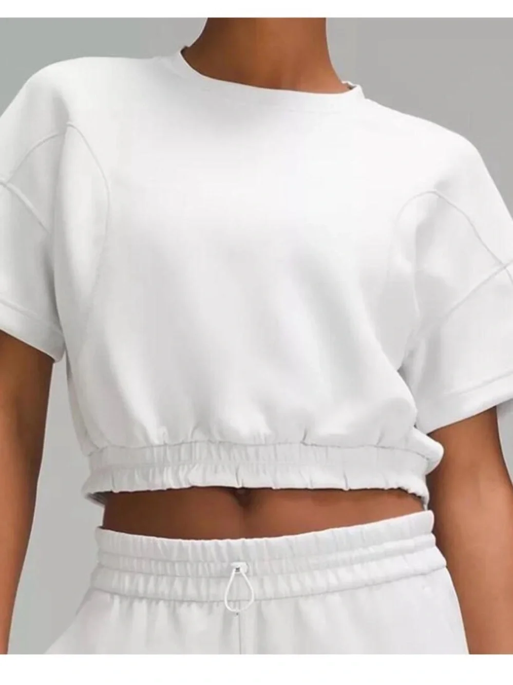 lululemon Softstreme Gathered T-Shirt 4 White Activewear Yoga Clean Girl Travel